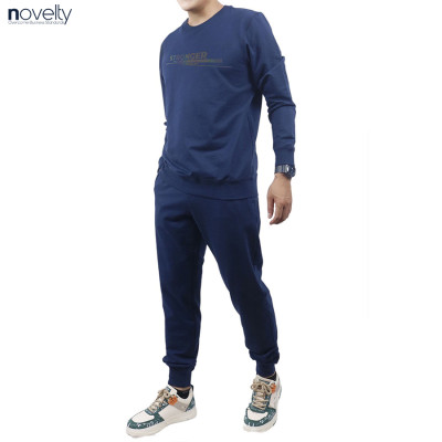 Bộ nỷ chui đầu họa tiết phản quang Novelty Regular fit xanh đen NBNMMDMT3R230634B