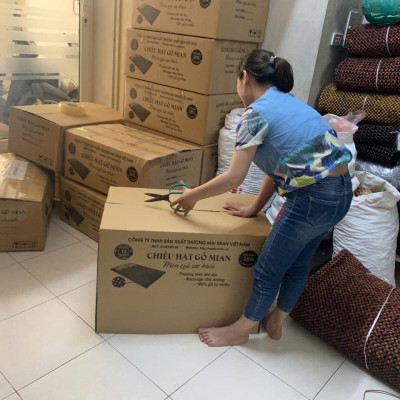 Chiếu Hạt Gỗ Trắc Mộc Cao Cấp - Kích Thước 1,5mx1,9m hạt 1.2cm ( video , hình thật )