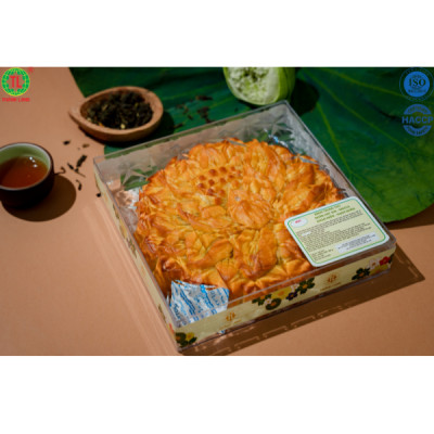 BÁNH TRUNG THU MẶT TRĂNG 0012: NHÂN THẬP CẨM GÀ QUAY JAMBON 6 TRỨNG 600G - VIỆT NAM