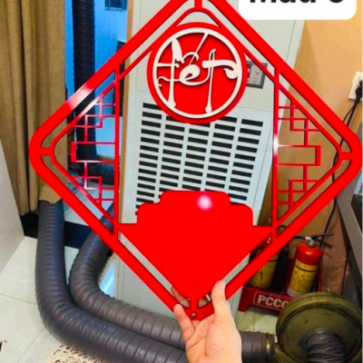 Vòng trang trí Tết - Khung decor hoa -Kích thước 40cm - Cây giả, hoa lụa Decor trang trí nhà cửa