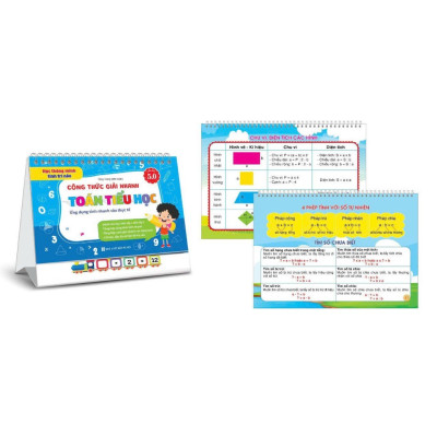 Sách - Bộ Lịch Công Thức Giải Nhanh Toán - Làm Văn Tiểu Học - Tổng Hợp Tiếng Anh Tiểu Học (Phiên bản 5.0)