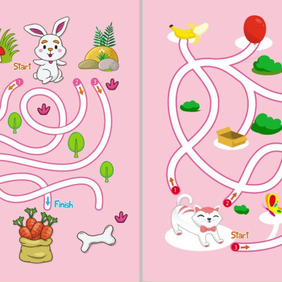 Bộ sách Trò chơi MÊ CUNG phát triển trí tuệ 1234 - phiên bản Wipe Clean: Viết xóa được (dành cho trẻ từ 2-6 tuổi)