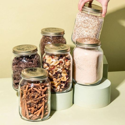 Bộ 2 nắp thủy tinh thay thế cho hũ Quattro đường kính 70mm