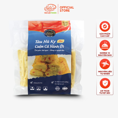 Tàu hủ ky cuộn cá hành ớt Tâm Lợi, loại cao cấp - Đảm bảo sức khoẻ - Giao nhanh trong 3h - 500 gram