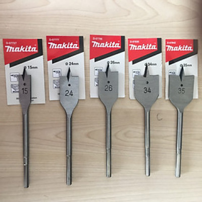 5 Mũi khoét gỗ dẹt 15, 24, 26, 34, 35mm Makita 