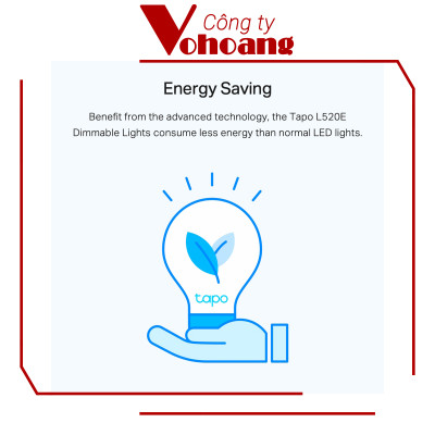 Bóng Đèn Wifi Thông Minh TP-Link Tapo L520E Ánh Sáng Trắng Điều Chỉnh Độ Sáng - Hàng Chính Hãng
