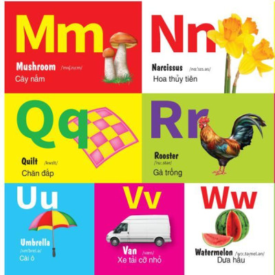 Sách - 100 Từ Đầu Tiên - Bảng Chữ Cái Màu Sắc Hình Dạng - Song Ngữ Anh Việt - Việt Thư