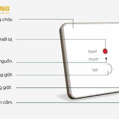 Ổ Cắm Điện An Toàn Tự Động Ngắt Điện Khi Phát Hiện Rò Điện Rạng Đông - Ổ Cắm Âm Tường Chống Giật - Model OCAT01 1C/16A