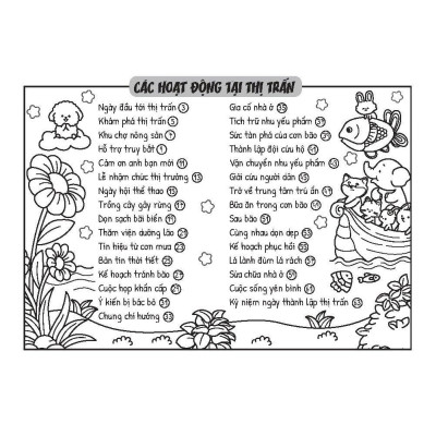 Sách Tô Màu - Thị Trấn Nhỏ Hạnh Phúc - Bìa Có Nhũ - Minh Thắng