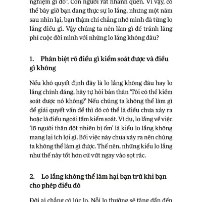 Sách - Tâm Lý Học Dành Cho Người Hay Lo Nghĩ