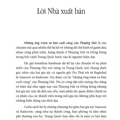 Những Ông Trùm Tư Bản Cuối Cùng Ở Thượng Hải - Hai Đế Chế Kinh Tế Do Thái Cạnh Tranh Giúp Tạo Nên Trung Quốc Hiện Tại