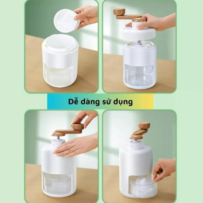 [KoSuyTu] Bào Đá, Xay Đá Tuyết Mini Đa Năng Cho Gia Đình - Quay Bằng Tay, KT 13 x 25 CM