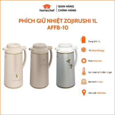 Phích giữ nhiệt Zojirushi dung tích 1L AFFB-10 sản xuất tại Nhật, bảo hành 1 năm|HÀNG CHÍNH HÃNG