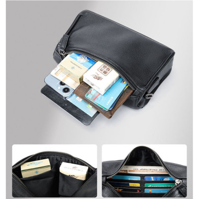 Túi đeo chéo nam nhỏ - Clutch da bò đa năng BHM6084