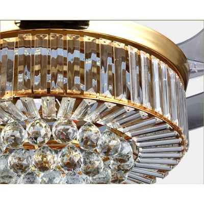 Quạt đèn LED CHOSON cánh cụp xèo phong cánh hiện đại- 3 chế độ ánh sáng - kèm điều khiển từ xa