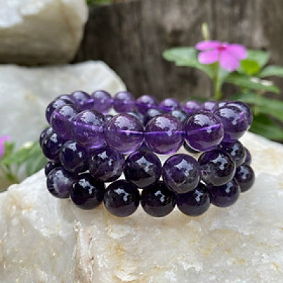 Vòng Tay Đá Thạch Anh Tím 12 Ly NHASAN VT004 Vẻ đẹp kiêu sa, quyền lực