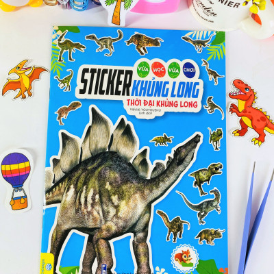 Sách - Trọn bộ 8 cuốn Sticker Khủng Long - Vừa Học Vừa Chơi - ndbooks