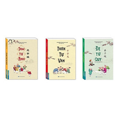 Sách - Combo 3 cuốn Thiên Tự Văn + tam tự kinh + đệ tử quy (bìa mềm)