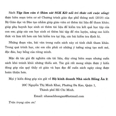 Tập Làm Văn 4 (Bám Sát SGK Kết Nối Tri Thức Với Cuộc Sống) _HA