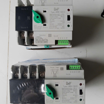 Bộ chuyển nguồn tự động 1 pha và 3 pha ATS 100A LW không làm reset thiết bị Kim xanh