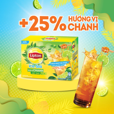Combo 4 Trà Lipton Ice Tea Vị Chanh Mật Ong 16gói x 12gram/hộp