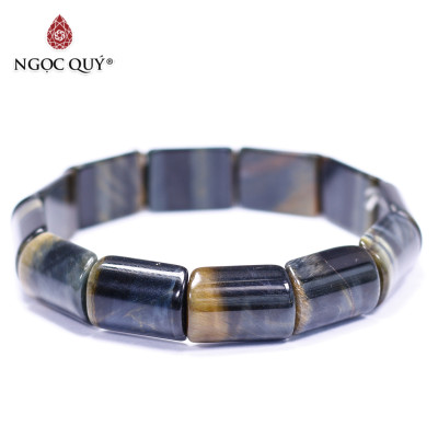 Vòng bản đá mắt hổ xanh đen 17x13x6mm mệnh thủy, mộc - Ngọc Quý Gemstones