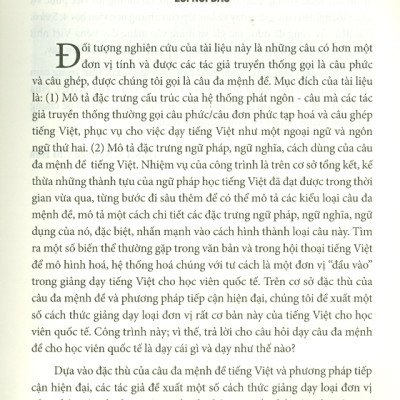 Câu Đa Mệnh Đề Tiếng Việt Trên Bình Diện Dạy Tiếng