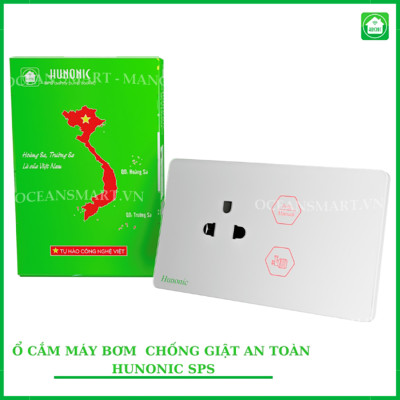 Ổ Cắm Máy Bơm Chống Giật An Toàn Hunonic SPS, Ổ Cắm Kết Hợp Phao Điện Máy Bơm Nước - HNSKSPS