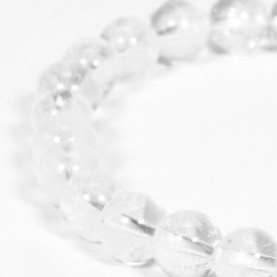 Vòng tay đá thạch anh ưu linh trắng mệnh thủy, kim - Ngọc Quý Gemstones