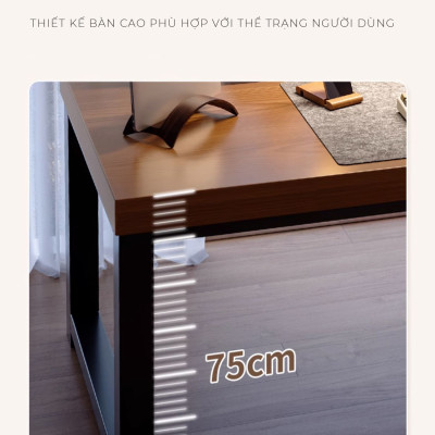 Bàn làm việc văn phòng mặt bàn 30mm gỗ mdf phủ melamin chống xước thương hiệu IGA - GM166