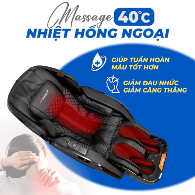 Ghế Massage Toàn Thân Lifesport LS-699, Ghế Massage 22 Túi Khí Thực Hiện Massage Theo Cơ Chế Nén – Xả,Co Bóp Linh Hoạt