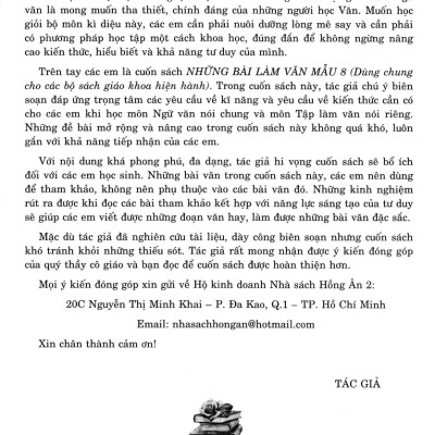 Những Bài Làm Văn Mẫu 8 (Dùng Chung Cho Các Bộ SGK Hiện Hành)_HA