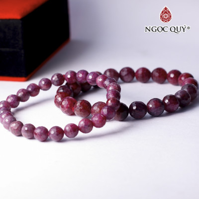 Vòng tay hạt facet đá ruby nam phi mệnh hỏa, thổ - Ngọc Quý Gemstones