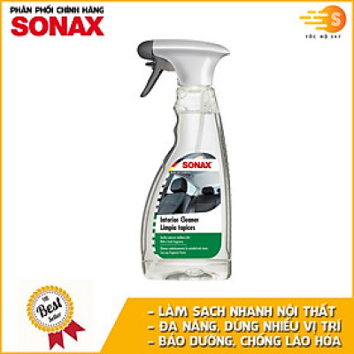 Chai xịt làm sạch và có hương thơm nhẹ nhàng nội thất đa năng Sonax 321200 500ml - Làm sạch toàn diện, tay nắm, vải bọc nệm da, nhựa, trần xe, cửa sổ trời