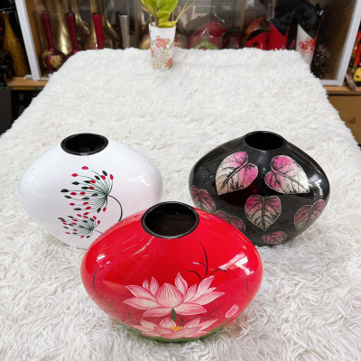 Bình Hoa Sơn Mài - Mã B01 | Size 23x19x12 cm | Thiết Kế Tinh Tế – Trang Trí Sang Trọng