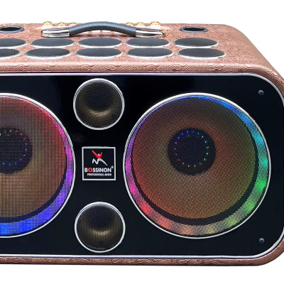 Loa Karaoke xách tay 18 Đường Tiếng Bossinon N2536K - Loa Kèm 2 Micro, Công Suất 800W Echo, Reverb ,2 Bass 25Cm - Hàng chính Hãng