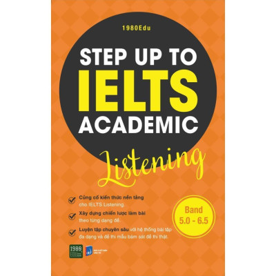Sách - Combo 4 Cuốn: Step Up To Ielts Academic Reading + Listening + Writing + Speaking - 1980Edu - 1980 Books