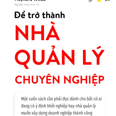 Để Trở Thành Nhà Quản Lý Chuyên Nghiệp