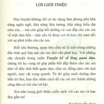 Truyện Kể Về Lòng Quan Tâm (Tái Bản)