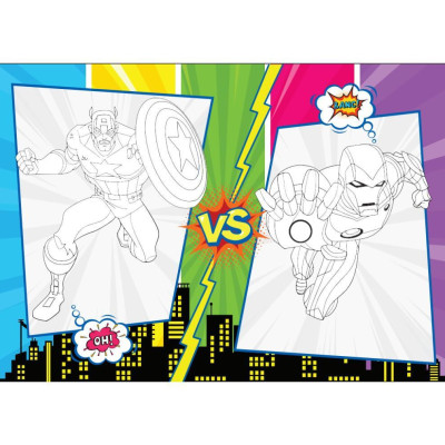Sách Tô Màu - Super Heroes Siêu Anh Hùng - Tập 2 - Rèn Luyện IQ EQ CQ - Tặng Kèm 18 Stickers - Việt Thư