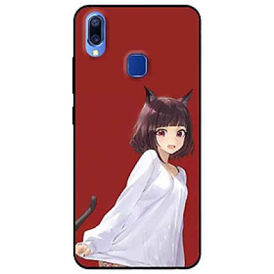 Ốp lưng in cho Vivo Y91/Y91i/Y95 Mẫu Cô Gái Mèo Vàng