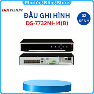 Đầu ghi hình camera IP 32 kênh HIKVISION DS-7732NI-I4(B) 12MP Ultra HD 4K H.265 ,.-Hàng chính hãng