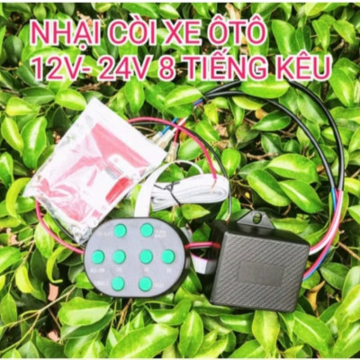 BỘ NHẠI CÒI BÀN PHÍM KÊU 8 CHẾ ĐỘ CỰC TO HAY LẮP XE MÁY ÔTÔ MẪU MỚI