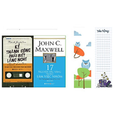 Combo Làm Việc Nhóm Thành Công ( Kẻ Thành Công Phải Biết Lắng Nghe + 17 Nguyên Tắc Vàng Trong Làm Việc Nhóm ) tặng kèm bookmark Sáng Tạo