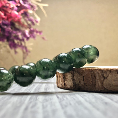 Vòng tay Thạch Anh Tóc xanh 9mm chuẩn 4A