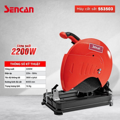 MÁY CẮT SẮT 2200W 355MM 553503 SENCAN - HÀNG CHÍNH HÃNG
