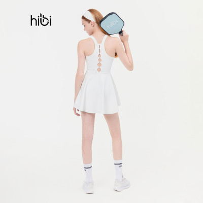 Váy Pickleball liền thân Hibi Sports D104 Kiểu phối cắt sò viền cổ, kèm mút ngực, chất vải cao cấp 