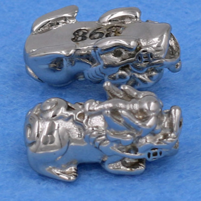 Chuỗi đeo tay cẩm thạch đông ninh 8 ly - cẩn Tỳ Hưu inox bạc VCTDNTHTB8