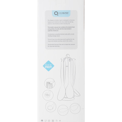 Bộ dụng cụ 5 món silicon SUNRISE (xẻng chiên, xào, vá múc canh, vá dài, phết) - Xanh