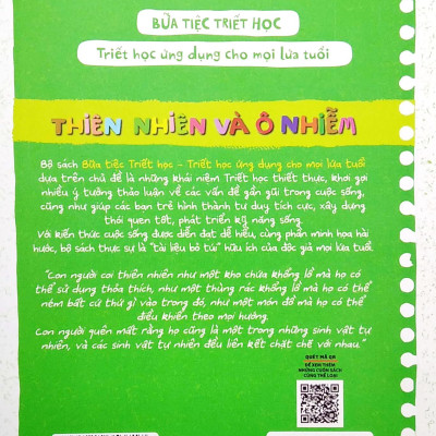 Bữa Tiệc Triết Học - Triết Học Ứng Dụng Cho Mọi Lứa Tuổi - Thiên Nhiên Và Ô Nhiễm